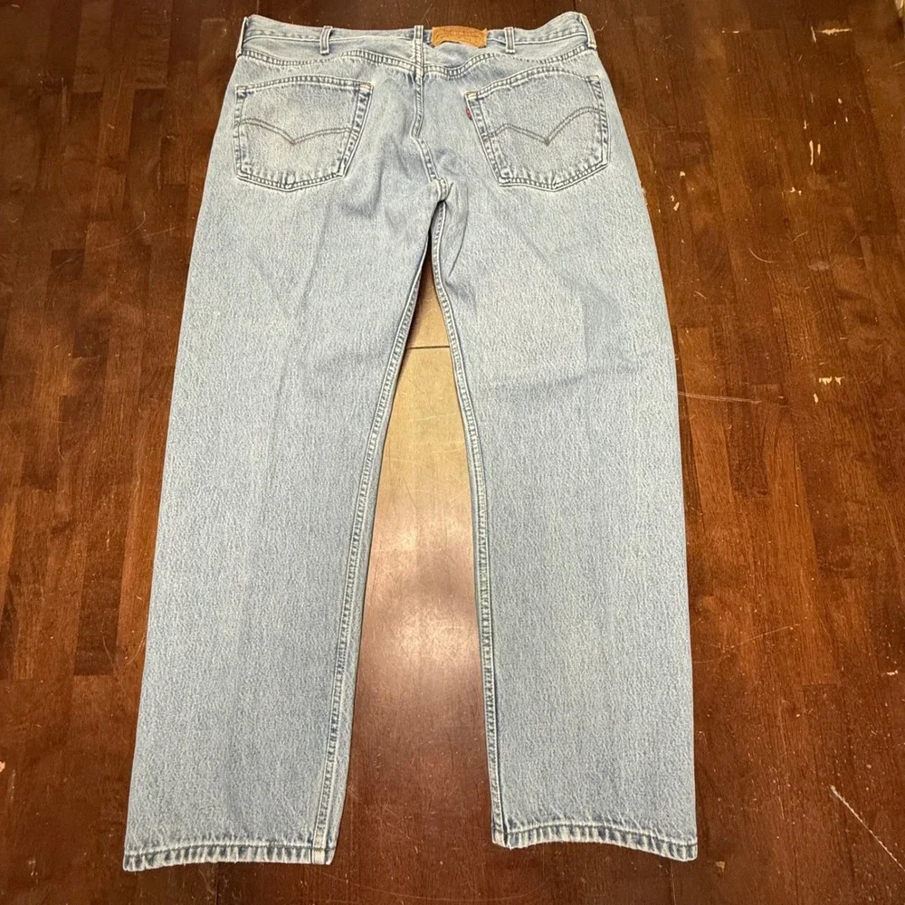 Vtg Levi's 501 Straight Leg Jeans Men 40x30 Light Wash Blue Button Fly Y2K